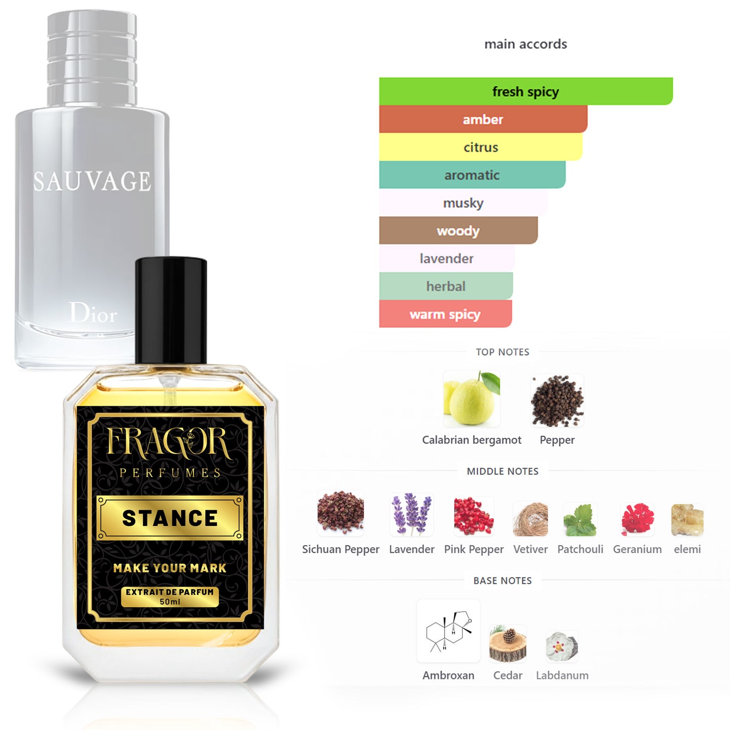 The Signature Stance by Fragor Perfumes: High-Performance Luxury Impression of Sauvage Dior – Bold Extrait de Parfum (50ml)